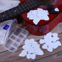 ❦☏ 5pcs Guitar Picks Lot Random Solid White Acoustic Pick Plectrum Heavy Medium Thin Size