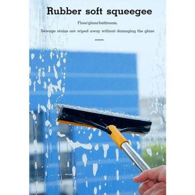 2 IN 1 Floor brush Gap cleaning squeegee Glass cleaning brush Microfibre Chenille Triangle Mop – Mop Cloth,Retractable, Detachable, 360 Degree Rotation. Suitable for Washing Machine