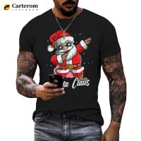 2023 Christmas Mens T-shirts 3D Print Funny Short Sleeve Brand Tshirt For Men Oversized Tee Shirt Man Xmas Clothing Ropa Hombre