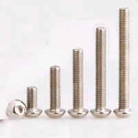 M6 Hex Socket Screw 10.9 Grade Half Round head Screws Mushroom head Machine Bolt Nickel plated Nails Screws  Fasteners