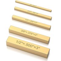 Brass Height Gauges Set, Saw Height Gauge-5 Piece Lasing-Engraved Size Marking for Router and Table Saw Accessories