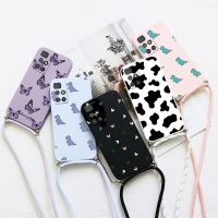 【Electronic Store】สำหรับ Xiaomi Poco M4 Pro 5G เคสโทรศัพท์ Soft Crossbody Lanyard Fundas กันชนสำหรับ Xiaomi Mi M4Pro 6.6 Quot;