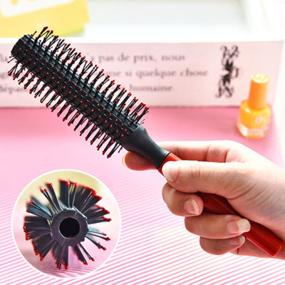 【CW】1PC Hair Round Hair Comb Curling Hair Comb Brush Professional Plastic Handle Anti-static Hairdressing Salon Styling Tools