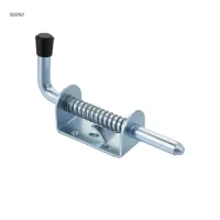 【LZ】☈▦  1PC Latch Loaded Latch 128mmx32mm Silver Metal Security Barrel Bolt Tone Spring Latches Door Cabinet Hinges Hardware