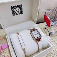 นาฬิกาข้อมือผู้หญิงReloj Anne Klein White Collection para mujer TD-AK/3898WTST สแตนเลส สวยมาก กันน้ำได้ ส่งฟรี