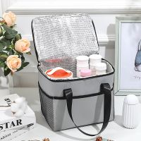 ❇☼❈ Large Capacity Outdoor Aluminum Foil Insulated Lunch Bag Thermal Picnic Box Thicken Portable Portable Insulated Lunch Box Bag