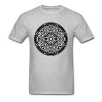 Indian Lotus Mandala Classic T Shirt Good Quality Crew Neck All Cotton Men T-Shirt Party Tee Shirt Fashionable Plus Size  I39L