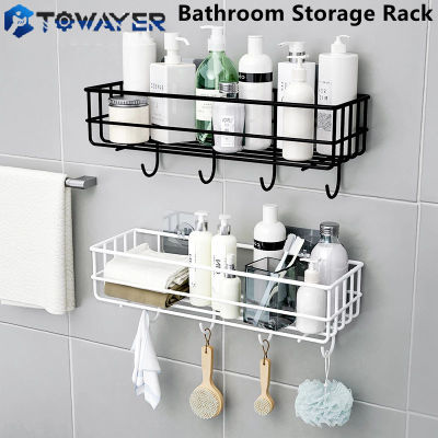 Wall Mounted Bathroom Shelf Shampoo Holder Storage Rack Bath Shampoo Holder WC Organizer With Suction Bath Rack Home Accessories