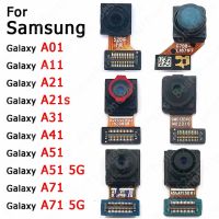 กล้องเซลฟี่สำหรับ Samsung Galaxy A01 A11 A21 A21s A31 A41 A51 A71 5ก. ส่วนหน้าด้านหน้าเป็นของแท้โมดูลกล้องหันหน้าไปทางอะไหล่