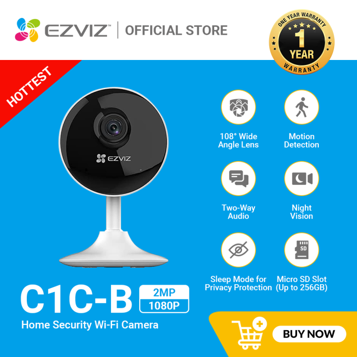 EZVIZ C1C-B 1080P FHD Smart Home WiFi CCTV Camera Motion Detection Two ...