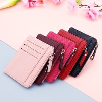 【CW】﹊△✆  Leather ID Credit Bank Card Holder Wallet Fashion Small Coin Purse Money Clip Cardholder Cover