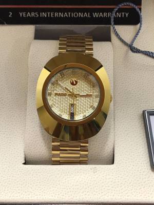 นาฬิกา ราโด้ รุ่น เดียสตาร์ หน้าปัดสีครีม gold dial diamond 36 mm automatic men’s Watch รับประกันภาพถ่ายจากสินค้าจริง