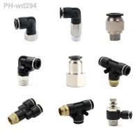 4mm 6mm 8mm 10mm 12mm Tube To M5 1/8 1/4 3/8 1/2 BSP Male Female Thread Black Air Pneumatic Pipe Fitting Quick Connector