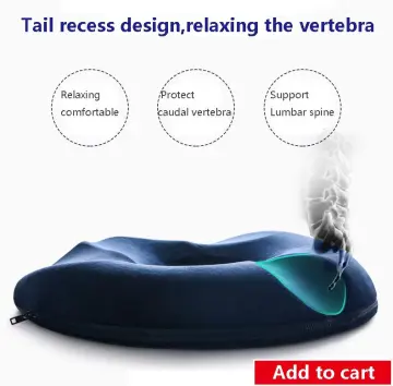 RELIEVVE Donut Pillow for Tailbone Pain Relief, Hemorrhoid Pillow Cushion  for Hemorroid Treatment, Prostate, Bed Sores, Pregnancy, Post Natal & More.