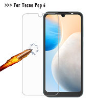 กระจกนิรภัยสำหรับ Tecno Pop 6 ป้องกันหน้าจอ 9H โทรศัพท์ฟิล์มป้องกันฝาครอบกระจกสำหรับ Tecno Pop 6 กรณีแก้ว coque 6.1"-EDJLK STORE