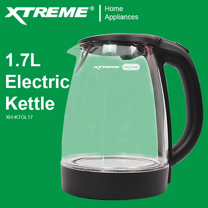 XTREME HOME 1.7L Electric Kettle Glass Transparent Body Fast Boiling w