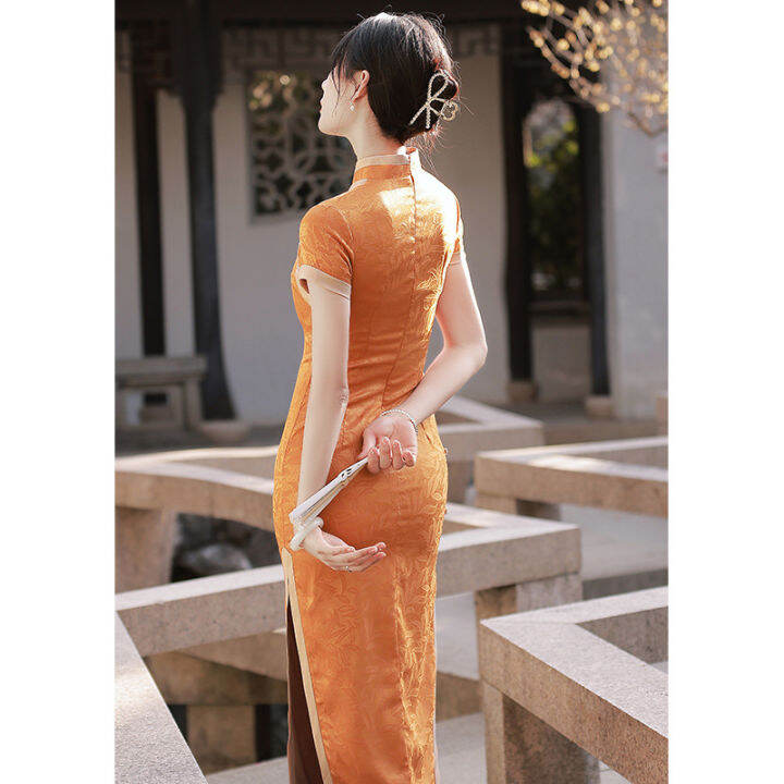 high-end-cheongsam-2022-retro-high-end-เด็กสาวสุทธิสีแดงปรับปรุง-college-entrance-examination-กระโปรง