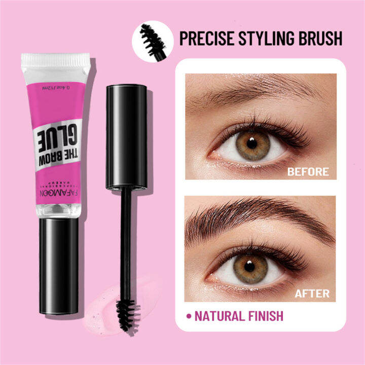 Erya Shop FAFAMOON Eyebrow Glue Stereotypes Transparent Waterproof Mild