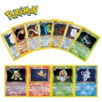 1996 Pokémon การ์ดเดี่ยวแบบคลาสสิกแฟลชการ์ดสีดำ Alakazam Blaine S Moltres เกม Arbok Chansey บัตรสะสมอนิเมะ