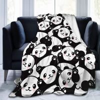 Cute Panda Throw Blanket for Couch Cozy Flannel Bed Blanket Soft Lightweight Warm Decorative Blanket for Sofa, Travel