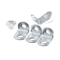 ✓ 50pcs 21x14mm Stainless Steel Corner Bracket Fittings and Mini Sucker Angle L Brackets Connector for Furniture