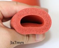 3mm id 3x7mm heat resistant foam silicone hose foamed silicon tube low density sponge tube red foaming silicone rubber sleeving