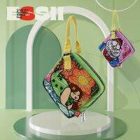 Perfect style Aoki artist co-branded cartoon personality illustration dice bag original fun Messenger mobile phone bag 【BYUE】