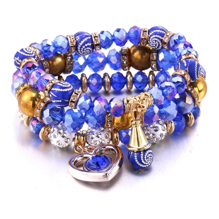 new-blue-heart-shaped-elastic-crystal-beaded-bracelet-women-fashion-pearl-bracelet-exquisite-jewelry-party-gift-drop-shipping