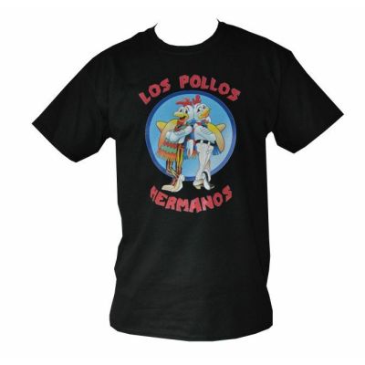 ราคาต่ำสุด!! เสื้อยืดผ้าฝ้าย พิมพ์ลาย Los Pollos Heros Breaking Bad s สีดํา สําหรับผู้ชาย PTY65RE665353S-3XL  SFE3