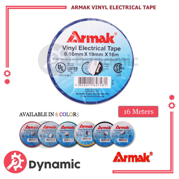 Armak Vinyl Electrical Tape 0.16mm x 19mm x 16m Big Insulation Tape