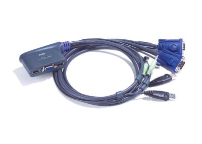 CS62U KVM Cable Switches 2-Port USB VGA Audio Aten