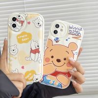 เคส RouJiang สำหรับ OPPO A17 A78 A57 A15 A15s A5s A9 A5 A53 A3s A54 A93 A12 A76 A95 A96 A92 A52 Reno 5 7 A31 6 Pro + แฟชั่นเบาะอากาศ Winnie เคสโทรศัพท์ป้องกันซิลิโคนลายหมีน่ารักพร้อมส่ง