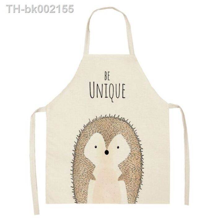 kitchen-cooking-apron-small-animal-series-apron-lion-elk-fox-adult-sleeveless-childrens-apron-family-apron-parent-child-wear