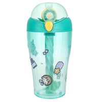 Toddler Water Bottle with Straw, Straw Bottle, Fruit &amp; Juice Mix Cup with Rotating Stir Straw and Flip Lid for Sports