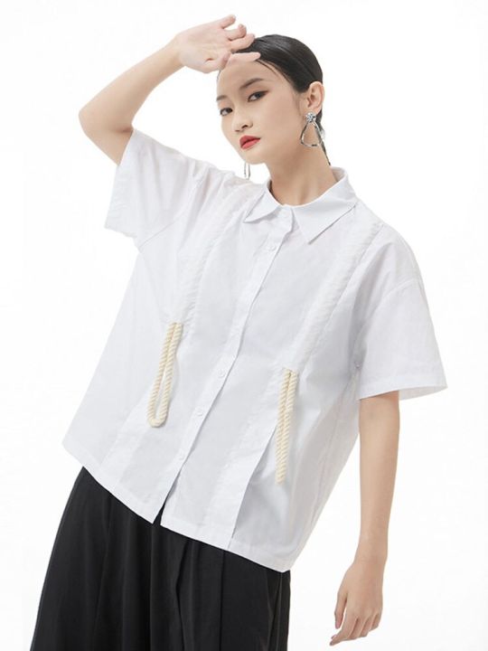 xitao-blouse-blouse-casual-drawstring-shirt-top