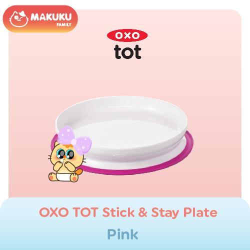 OXO Tot Stick & Stay Plate, Pink