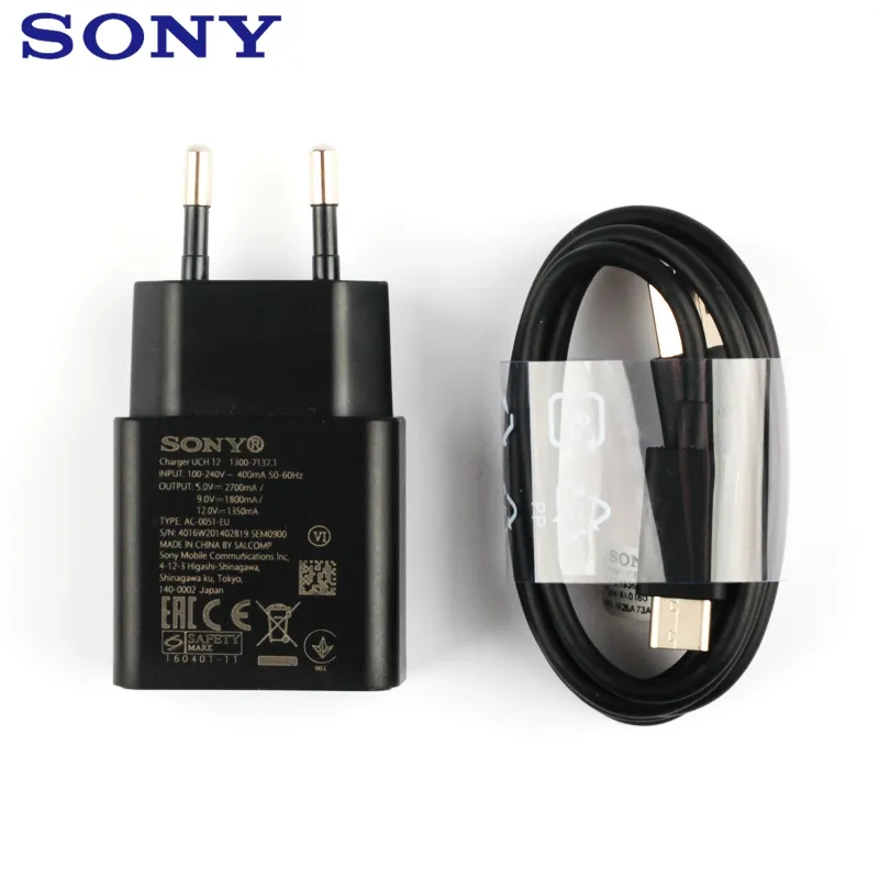 Mới] Sạc Nhanh Chính Hãng Bộ Chuyển Đổi Sạc UCH12 Cho SONY Xperia 10 Plus  XZP G8142 Ốp Cho Xperia XZ Premium XZ2 Premium H8166 Bộ Sạc Gắn Tường |  