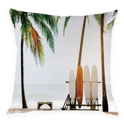 Natural Scenery Style Cushion Cover Sea Landscape Pillowcase Scenery Cushions Covers Plant Home Decor Living Room Pillows Cases
