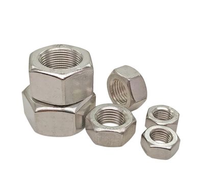 M6~M24 Left Hand Thread Fine Thread Hex Nut 304 Stainless Steel Reverse Thread Hex Hexagon Nuts Left Tooth Nuts Nails Screws Fasteners
