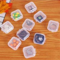 20Pcs Small Boxes Square Transparent Plastic Box Jewelry Storage Case Finishing Container Packaging Storage Box for Earrings