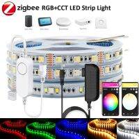 1m-5M DC12V ZIGBEE 3.0 Controller Smart 5050 RGBCCT RGB+W+CW LED Strip Band Light Kit For Tuya Smartthings Echo Plus Z2mqtt