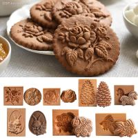 เบเกอรี่ Diy Molde Biscoito Madeira FORA Pinho Flor Esculpida Artesanal Selos Moldes Para Diy Bolo Fondant