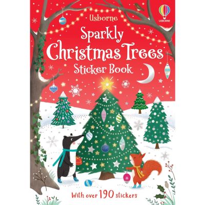 Must have kept Sparkly Christmas Trees Paperback Sparkly Sticker Books English