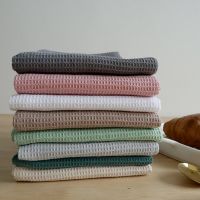 35x35cm Cotton Table Napkins Home Kitchen Waffle Pattern Tea Towel Absorbent Dish Cleaning Towels Dish Cloth  Towels