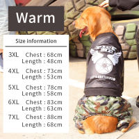 HOOPET New Pet Clothes Warm Cotton Leisure Style Autumn Overalls for Dogs winter Coat Large Dog Prints Down Jacket Dog