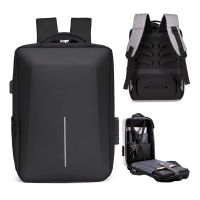 Mens Reflective Strip Multifunctional Anti theft Backpack 15.6 Inch Laptop Notebook USB Travel Bag Rucksack School Bag For Male