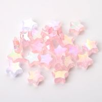 50pcs 11mm AB Color Transparent Five-pointed Star Acrylic Beads Loose Spacer Beads for Jewelry Making DIY Bracelet Accessories Beads