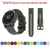 ☋✕ Silicone 26mm 22mm Quick Release Watchband Wrist strap for Garmin Fenix 6 6S 6X 7X 7 5X 5 5S 3 HR Watch Easyfit Watch Wrist Band