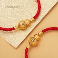 MOONLIGHT Lucky Gourd Bracelet for Women Genuine Braided Leather Bracelet 9 Colors Fashion Accessories Hand-woven Jewelry Gifts