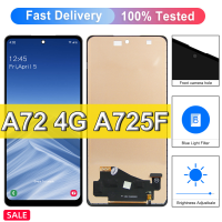 ต้นฉบับ/Amoled/LCD TFT 100% ทดสอบสำหรับ Samsung Galaxy A72 4กรัม SM-A725F A725M สัมผัสหน้าจอ LCD อะไหล่ทดแทนประกอบหน้าจอดิจิตอล